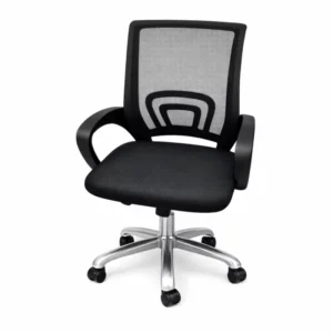 Ergonomischer Bürostuhl mit Mesh-Rückenlehne – Komfortabler Drehstuhl für Büro & Home Office in Schwarz