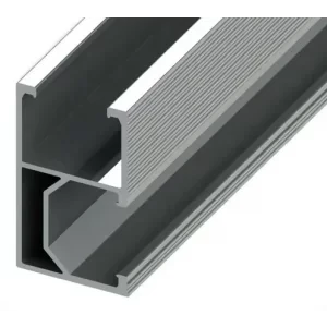 Aluminium-Solarschiene 2,4 m für seitliche Montage von Photovoltaikmodulen