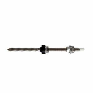 Edelstahlschraube M10 x 160 mm Sechskant SW7 inkl. 3 Edelstahlmuttern für Photovoltaik