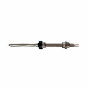 Edelstahlschraube M10 x 160 mm Sechskant SW7 inkl. 3 Edelstahlmuttern für Photovoltaik