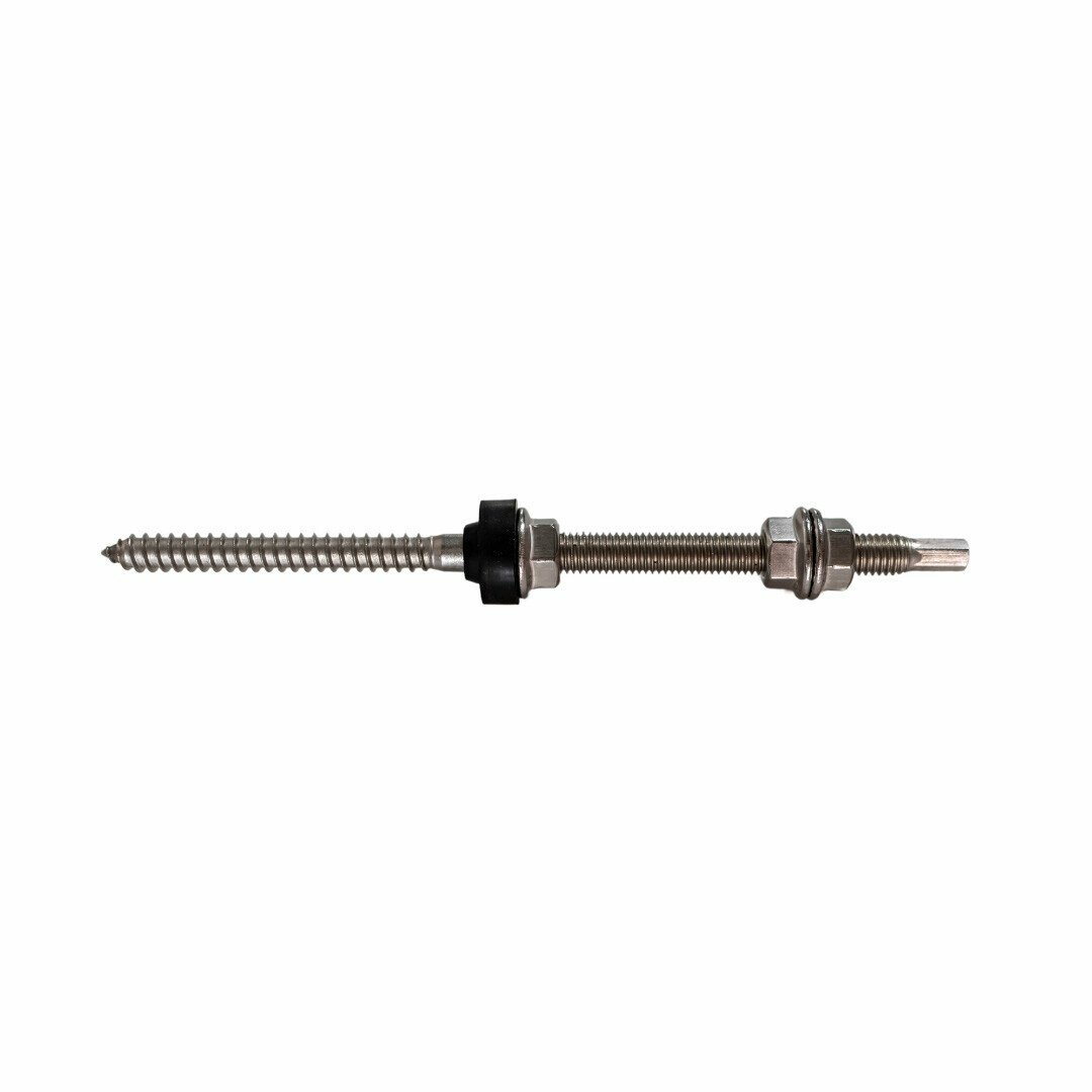 Edelstahlschraube M10 x 160 mm Sechskant SW7 inkl. 3 Edelstahlmuttern für Photovoltaik Edelstahlschraube M10 x 160 mm Sechskant SW7 inkl. 3 Edelstahlmuttern für Photovoltaik