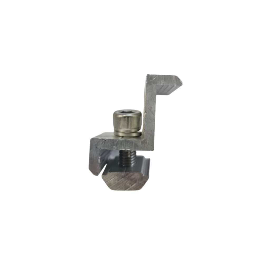 Endklemme Aluminium 30–35 mm für Photovoltaik-Montage (SOUTH 15° Dreieckssystem)