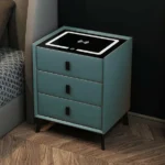 Intelligenter nachttisch mit kabelloser aufladung & led-beleuchtung – grün | 3 schubladen – Bild 2
