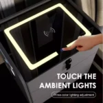 Intelligenter nachttisch mit kabelloser aufladung & led-beleuchtung – grün | 3 schubladen – Bild 4