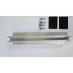 Mini-Schiene 340 mm, höhe 60 mm, mit gummischutz und 4 selbstbohrenden schrauben 6,3×38