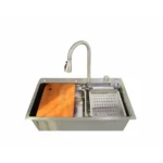 Moderne Multifunktions-Edelstahlspüle – 750 × 460 × 220 mm | Premium Küchenspüle mit Zubehör