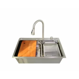 Moderne Multifunktions-Edelstahlspüle – 750 × 460 × 220 mm | Premium Küchenspüle mit Zubehör