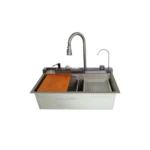 Multifunktionale küchenspüle grau matt aus edelstahl – 800×460×220 mm, mit zubehör