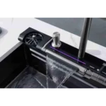 Multifunktionale küchenspüle schwarz aus edelstahl – 800×460×220 mm, mit zubehör inklusive – Bild 7