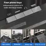 Multifunktionale küchenspüle schwarz edelstahl – 680×460×220 mm mit zubehör & gläserspüler – Bild 5
