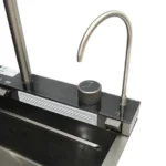 Multifunktionale küchenspüle schwarz – edelstahl premium 800 × 460 × 220 mm – Bild 6