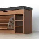 Schuhschrank mit sitzbank – modernes design, 100x34x50 cm, braun – Bild 7