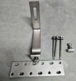 Verstellbare Edelstahl-Klemme für Photovoltaik auf Ziegeldach inkl. T-Bolt und 3 Schrauben 6x75 – Bild 5