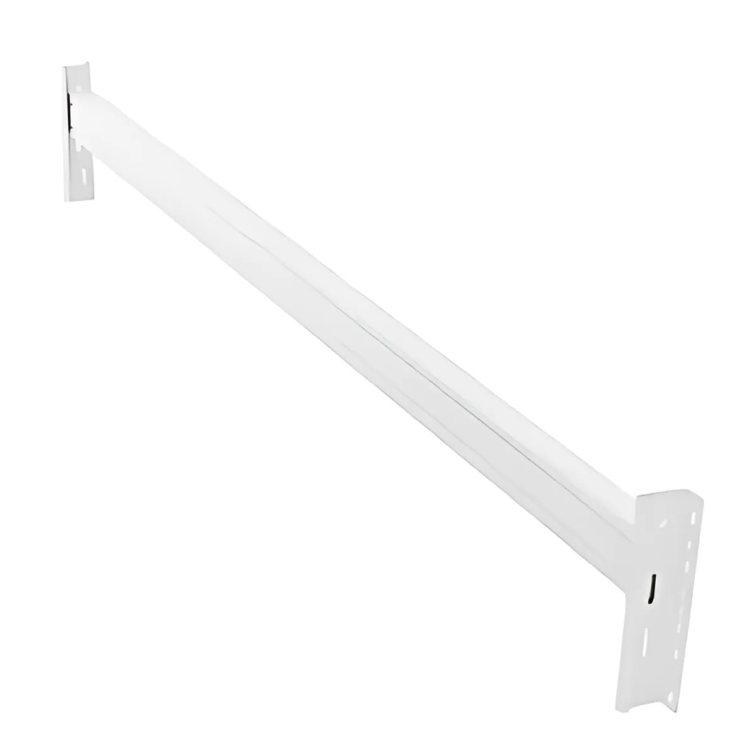 Weiße horizontale Traverse für Metallregal, 190 mm, 200 kg Tragkraft pro Ebene Weiße horizontale Traverse für Metallregal, 190 mm, 200 kg Tragkraft pro Ebene